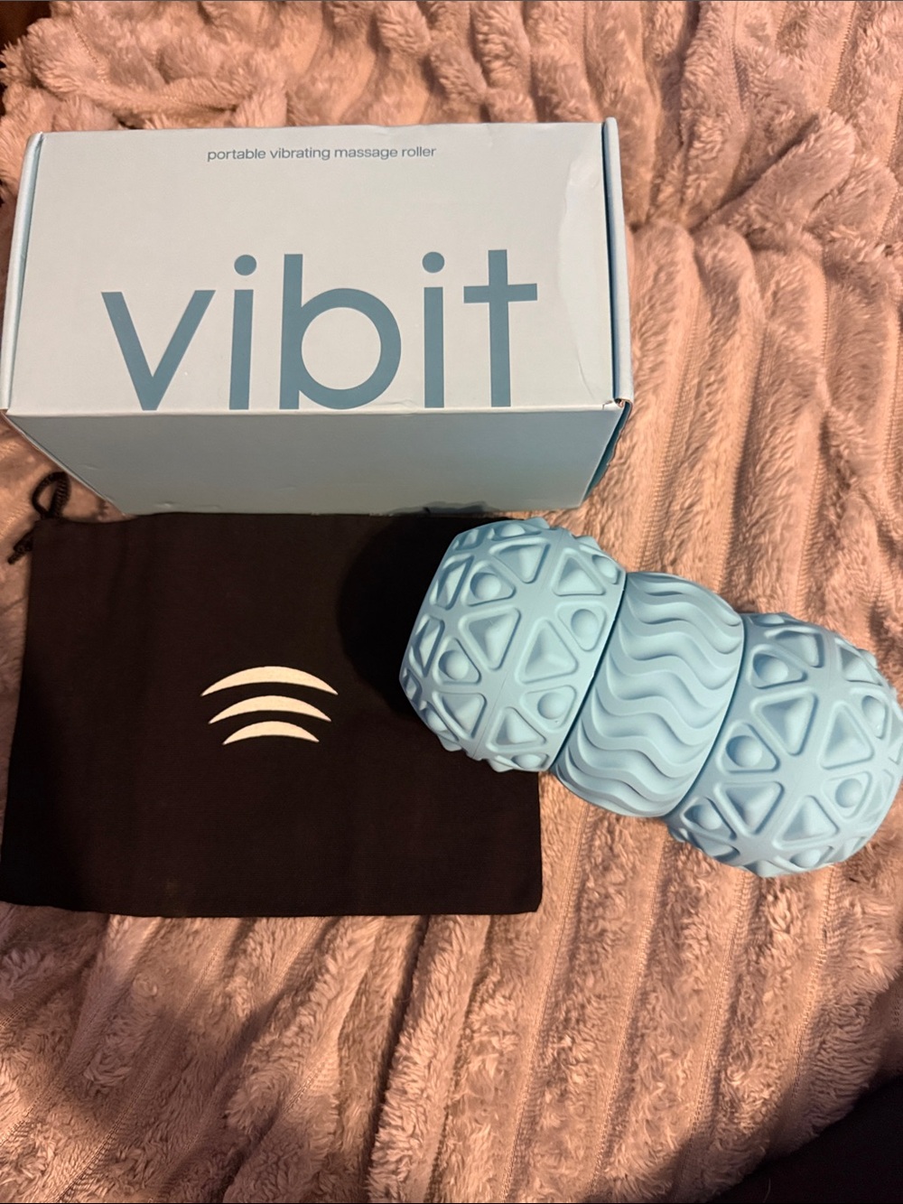 Rechargeable Portable Massage Roller - Light Blue